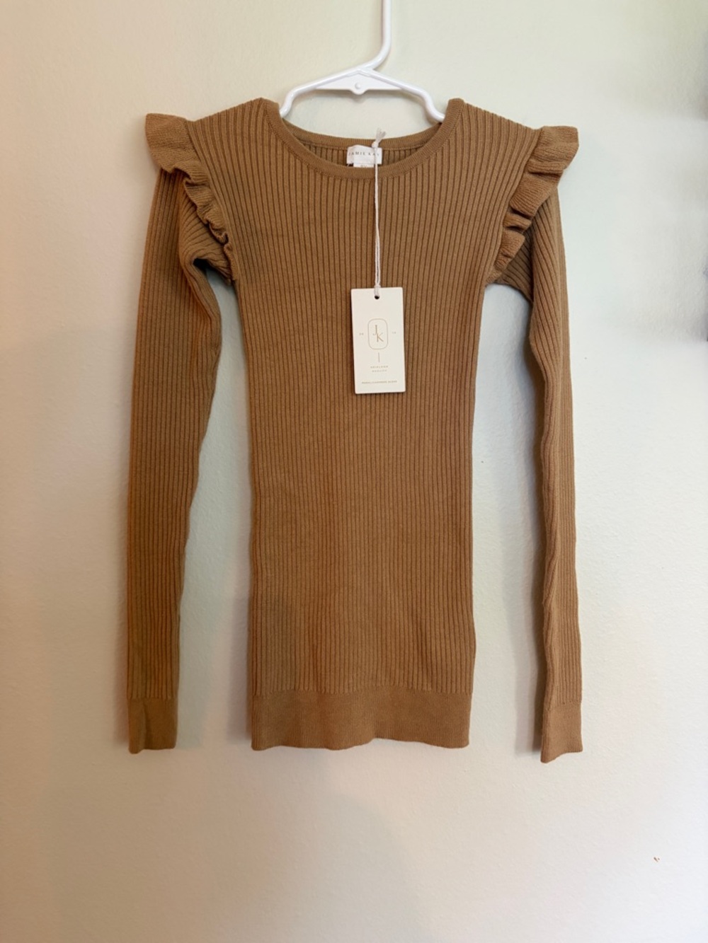 NWT Jamie Kay Ribbed Frill Sweater